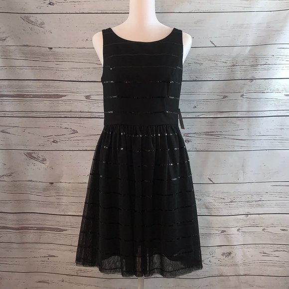 NWT JESSICA SIMPSON Sleeveless Black Sequin Dress - Picture 1 of 6